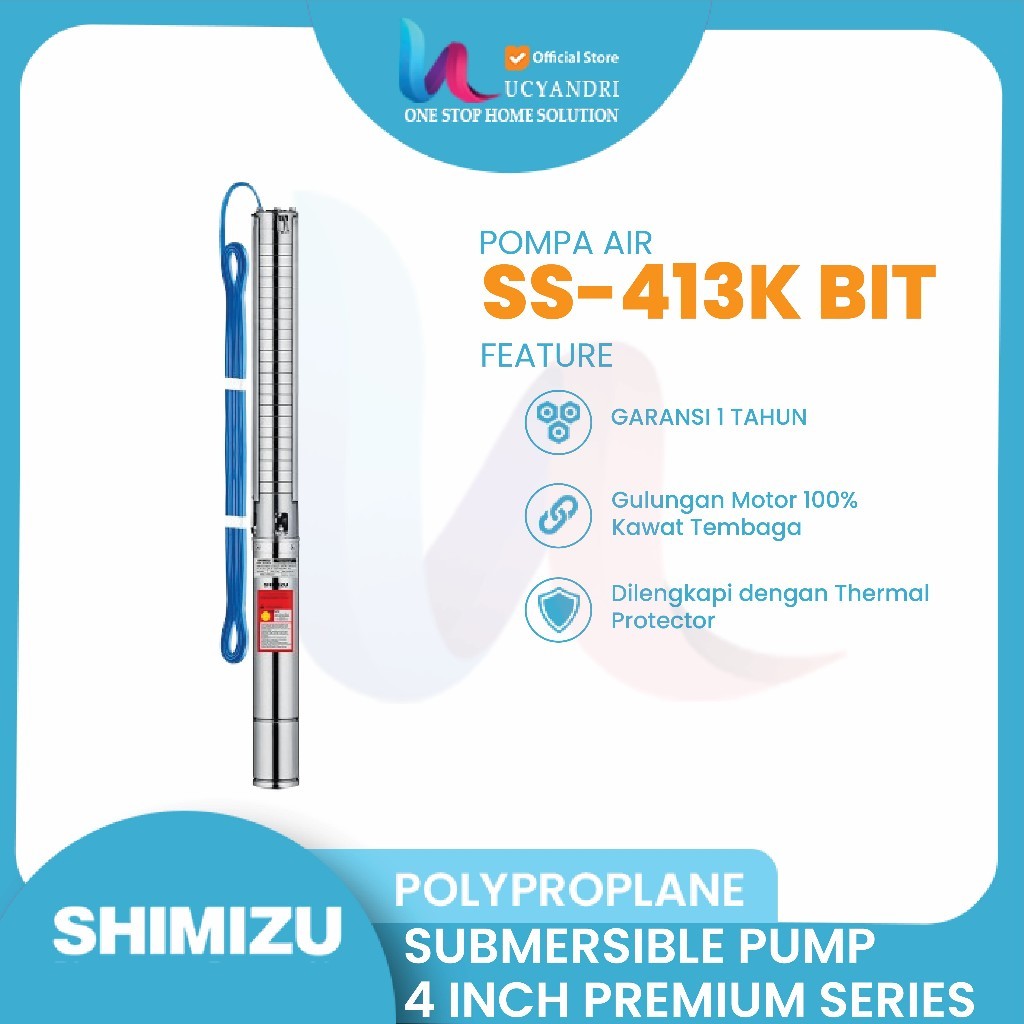 Pompa Air Satelit Shimizu SS-413K BIT 3/4 HP | Tekanan Kuat 50 Meter | Cocok untuk Rumah & Usaha