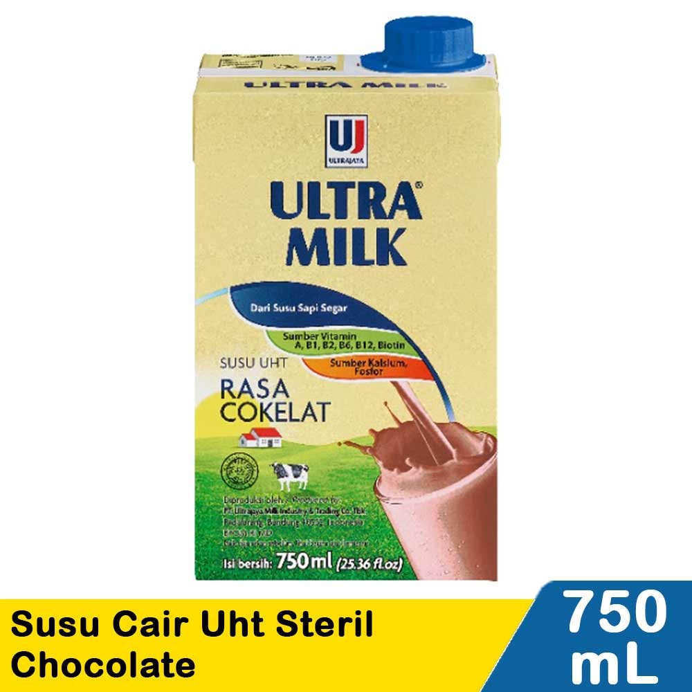ULTRA SUSU CAIR UHT STERIL CHOCOLATE 750mL