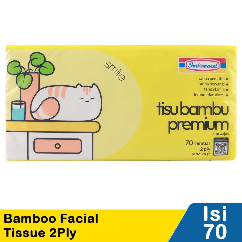 Indomaret Bamboo Facial Tissue 2Ply  70'S