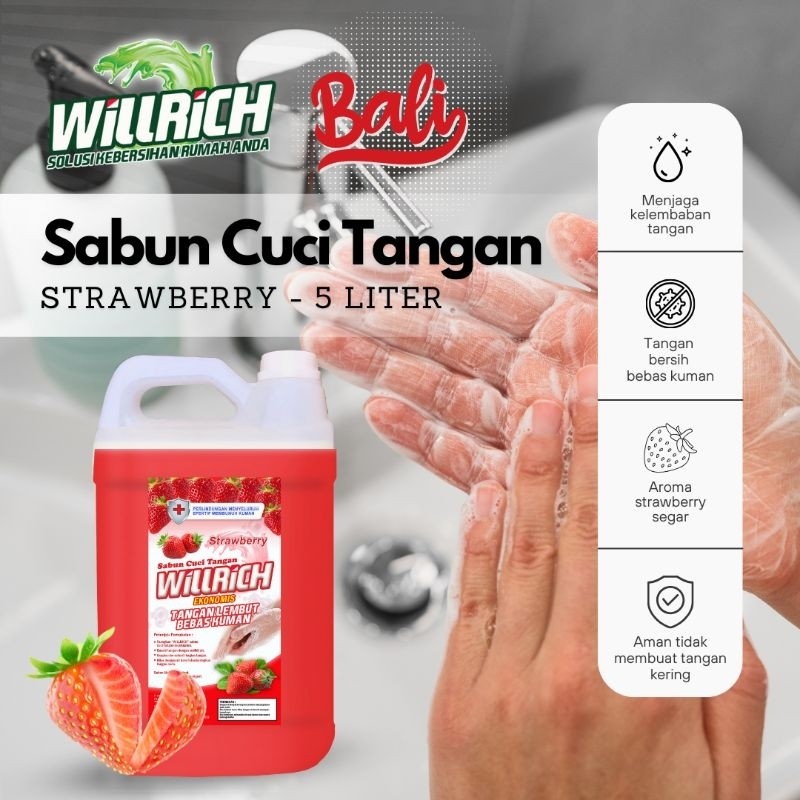 Willrich Bali Sabun Cuci Tangan Berkualitas 5 Liter Pengiriman Instant
