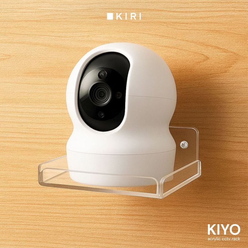 Rak Holder CCTV Tempel Dinding | Dudukan Bracket Router Wifi | Tempat Speaker Akrilik Transparan