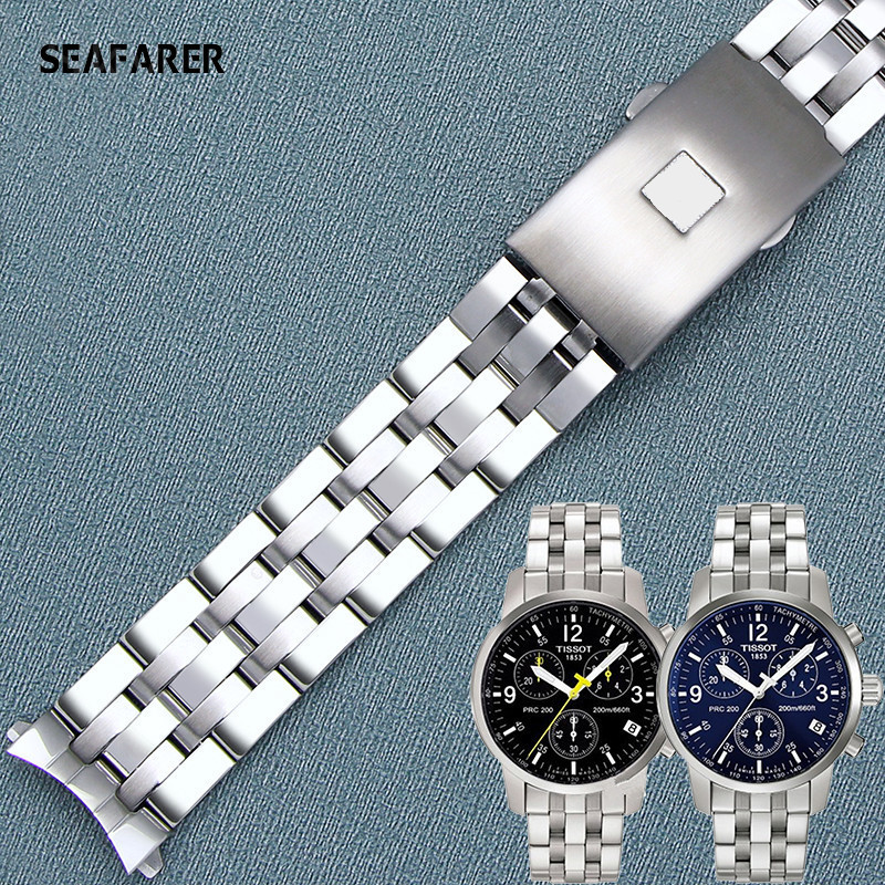 Suitable for Tissot Wat Strap Steel Belt Male WatBands 1853 Original T17 T461 T014 Prc200 Stainless 