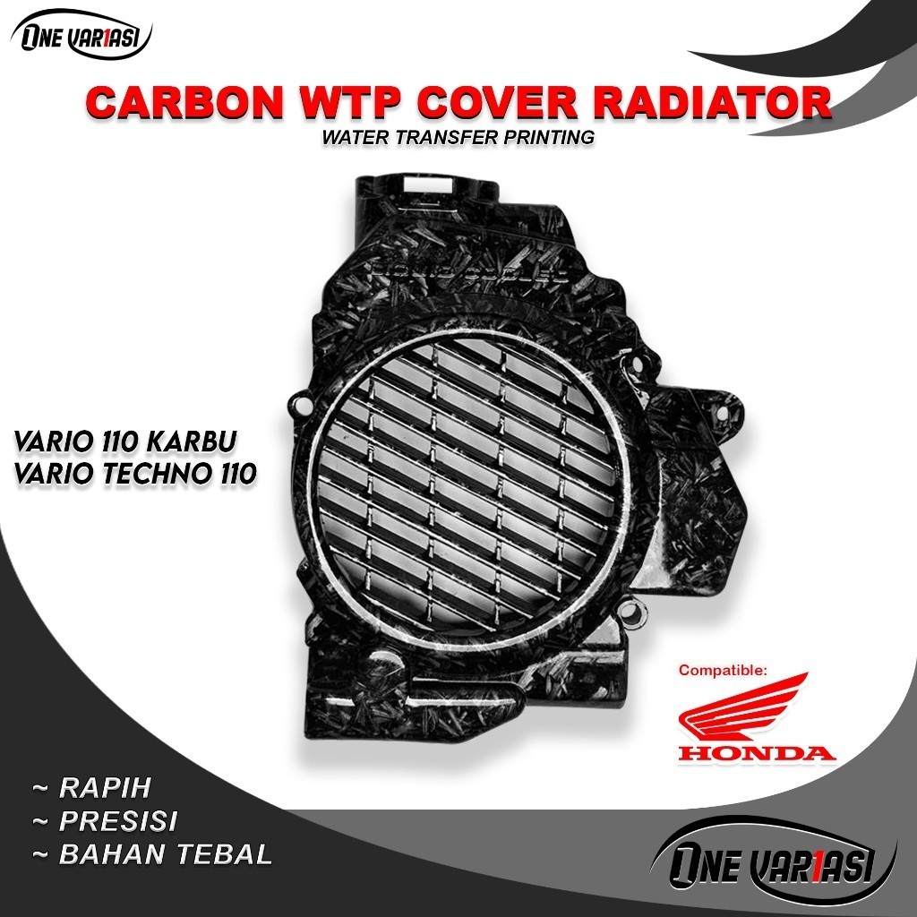 COVER RADIATOR VARIO 110 KARBU CARBON FORGED / TUTUP RADIATOR VARIO TECHNO 110 CW CBS Karbu CARBON F