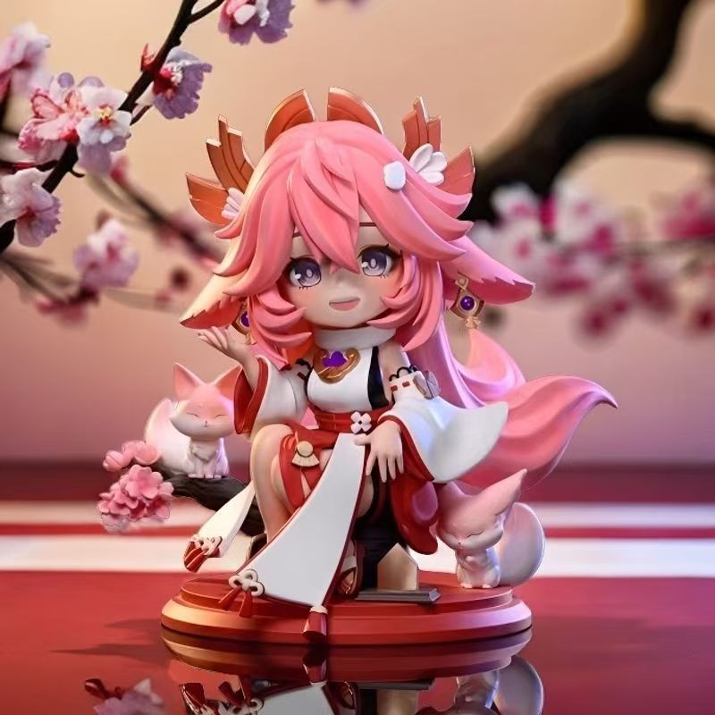 Figure Yae Shenzi Hu Tao Ganyu Genshin Impact Model Anime Figurine Cute High-End Color