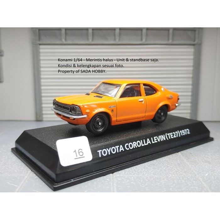 HW  Konami 1/64 Toyota Corolla Levin (TE27) 1972 Orange