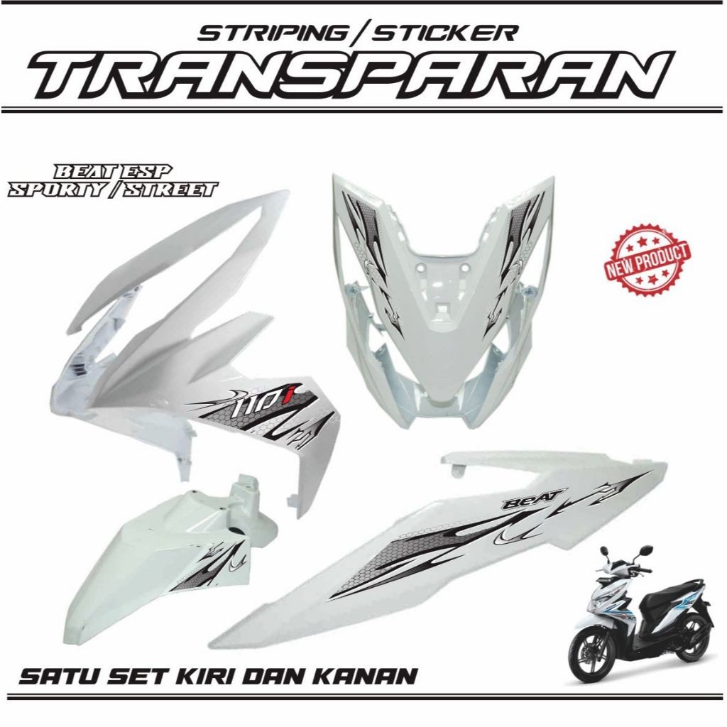 VARIASI STRIPING TRANSPARAN VARIASI BEAT ESP BEAT SPORTI BEAT MOTIF STREET VARIASI