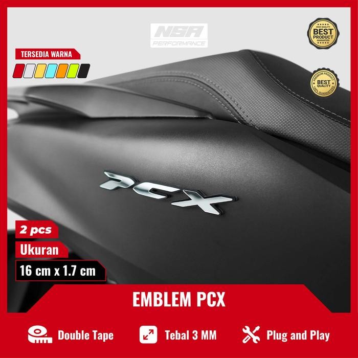 2PCS EMBLEM PCX LOGO PCX 3D EMBLEM MOTOR PCX AKSESORIS PCX BUKAN STIKER ATAU STICKER TIMBUL 3D LOGO 