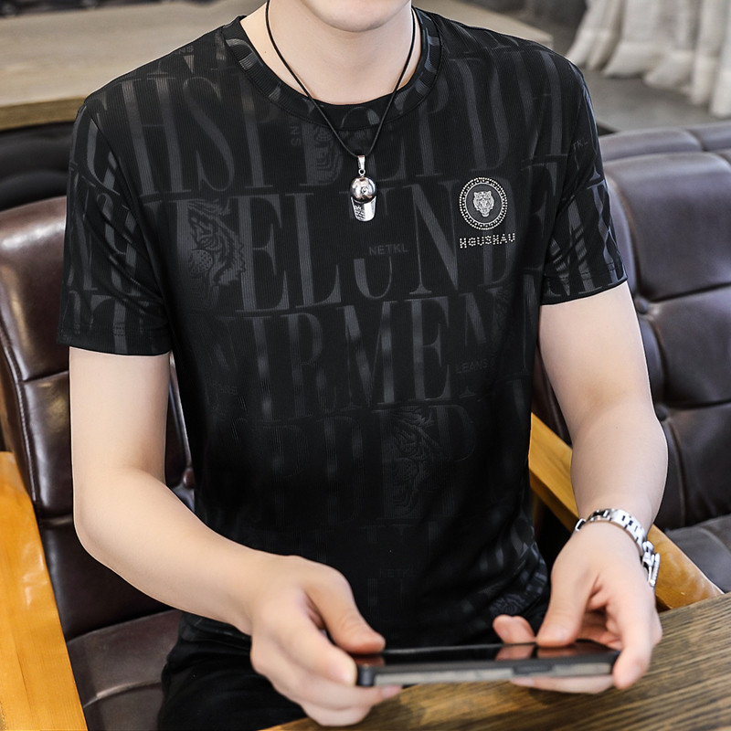 Kaos Lengan Pendek Sutra Es Pria Baru