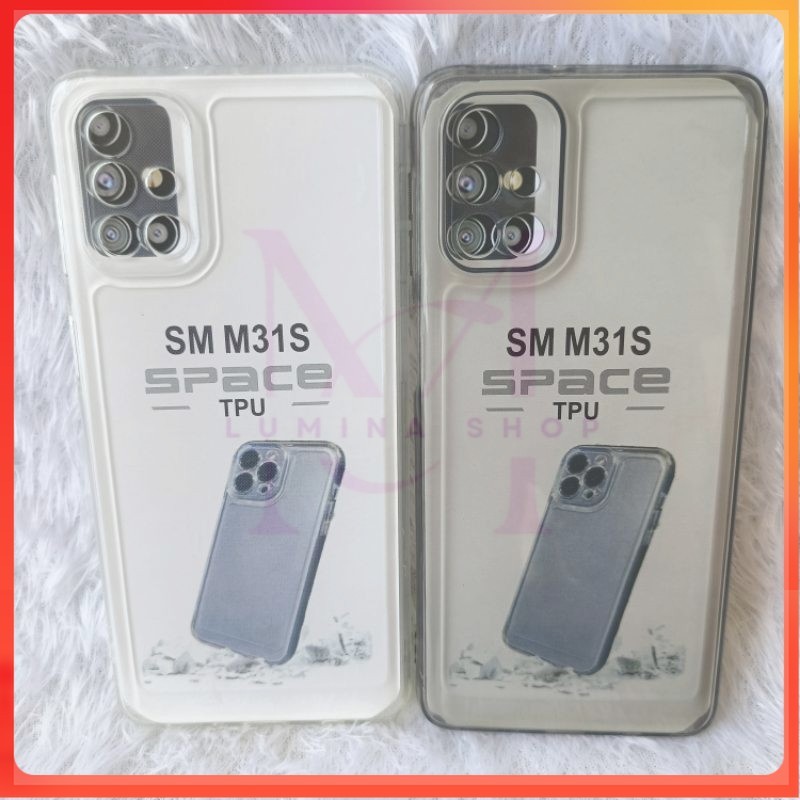 PROMO+COD Softcase Casing Clear Space Samsung M31S Slikon transparan dan pelindung belakang hp+camer