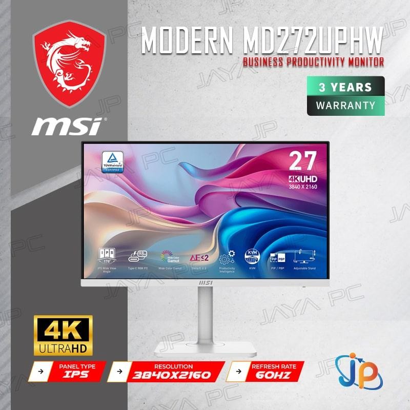 Monitor MSI LED IPS Modern MD272UPHW - 4K UHD 27"