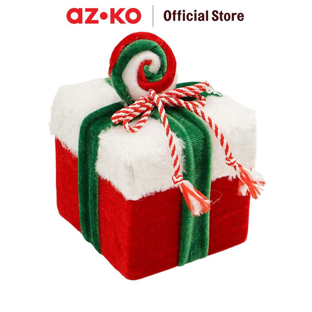 AZKO Noelle Miniatur Dekorasi Natal Christmas Mini Parcel - Merah/Putih Hiasan Natal Pernak Pernik N