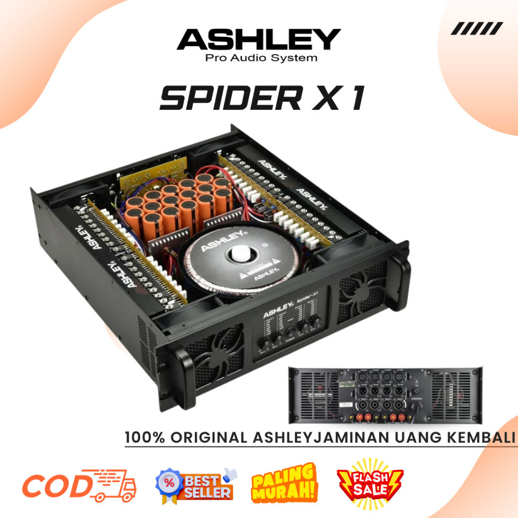 Power Ashley Spider X 1 4 Channel Professional Power Amplifier