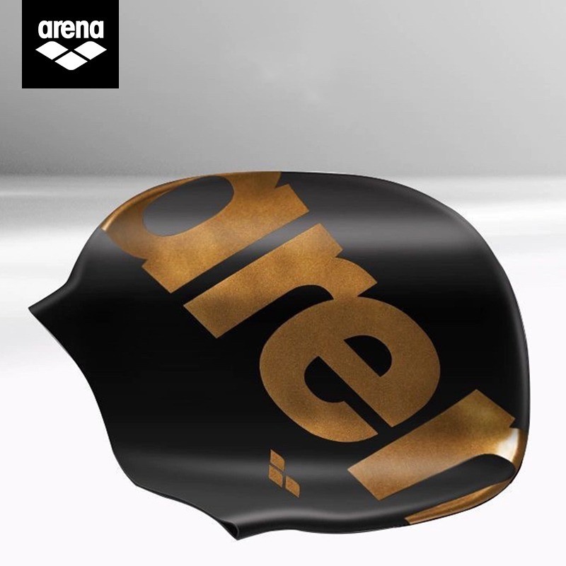 Arena Swim Cap Comfortable Silicone Waterproof Non-Tightening Swim Cap Long Hair Large Size with Ear
