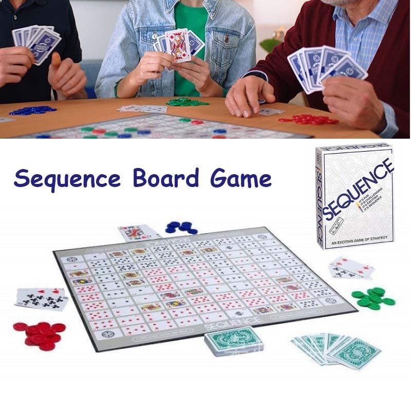 RAIDSHOP Sequence Board Game Sequence Classic Game Card Game Mainan Board Game Seru Kartu Game Seru 