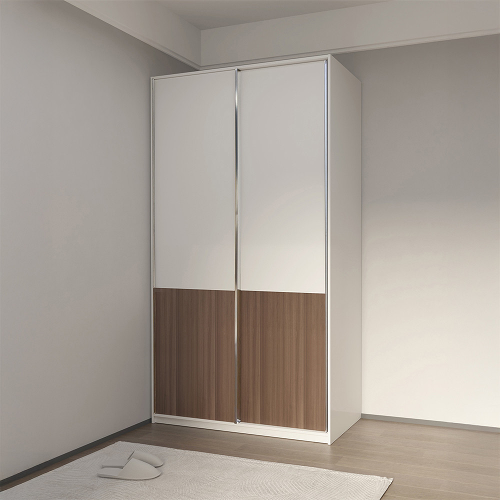 Informa Iora Lemari Pakaian 2 Pintu Sliding - Putih Wardrobe Storage Kabinet Tempat Simpan Baju Lema