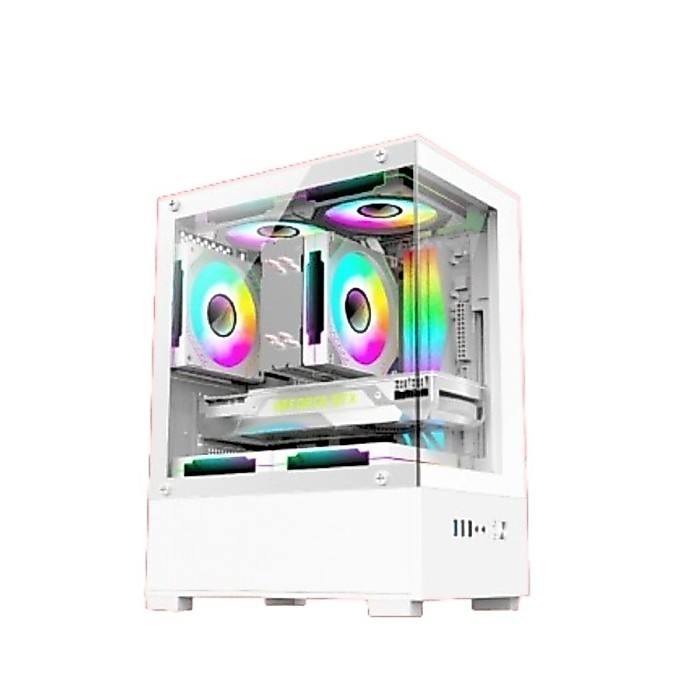 INFINITY PC CASING NOIR WHITE FREE 3 FAN - MATX PC CASE