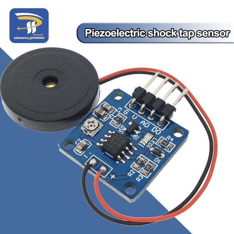 Modul Sakelar Getaran Sensor Ketukan Piezoelektrik DC 5V Untuk Arduino AD/DO 51 UNO MEGA2560 r3 Kit 
