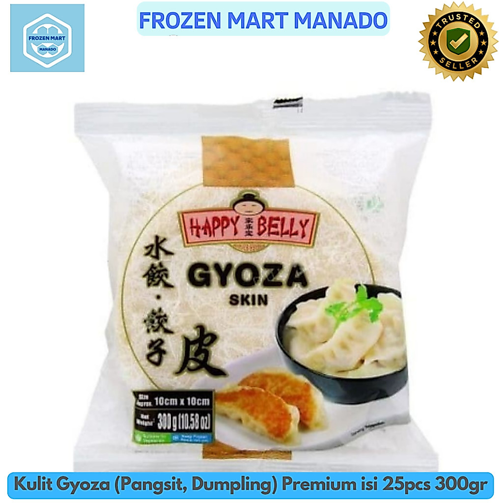 Kulit Gyoza (Pangsit, Dumpling) Premium isi 25pcs 300gr - Frozen Mart Manado (Frozen Food Manado)