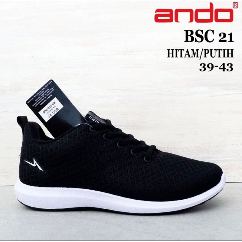 sepatu ando anak sekolah unisex velcro dan taki 31-43 original lentur ringan anti licin realpick ter