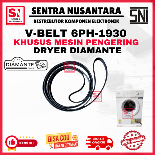 KARET MESIN PENGERING 6PH-1930 DIAMANTE ORIGINAL| BELTING DRYER DIAMANTE 6PH 1930 ASLI | VANBELT DRY