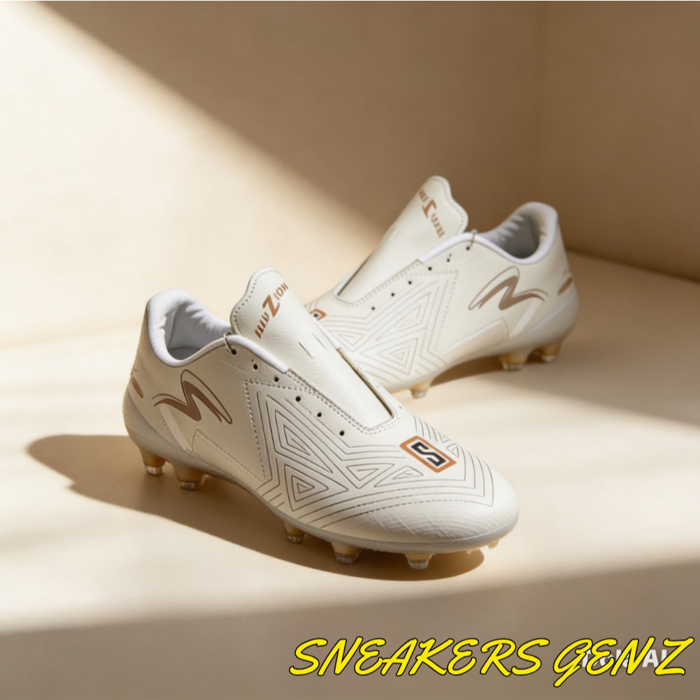 Sepatu Bola - Specs Boaz Illuzion 3 Pro FG Cream Terbaru Premium
