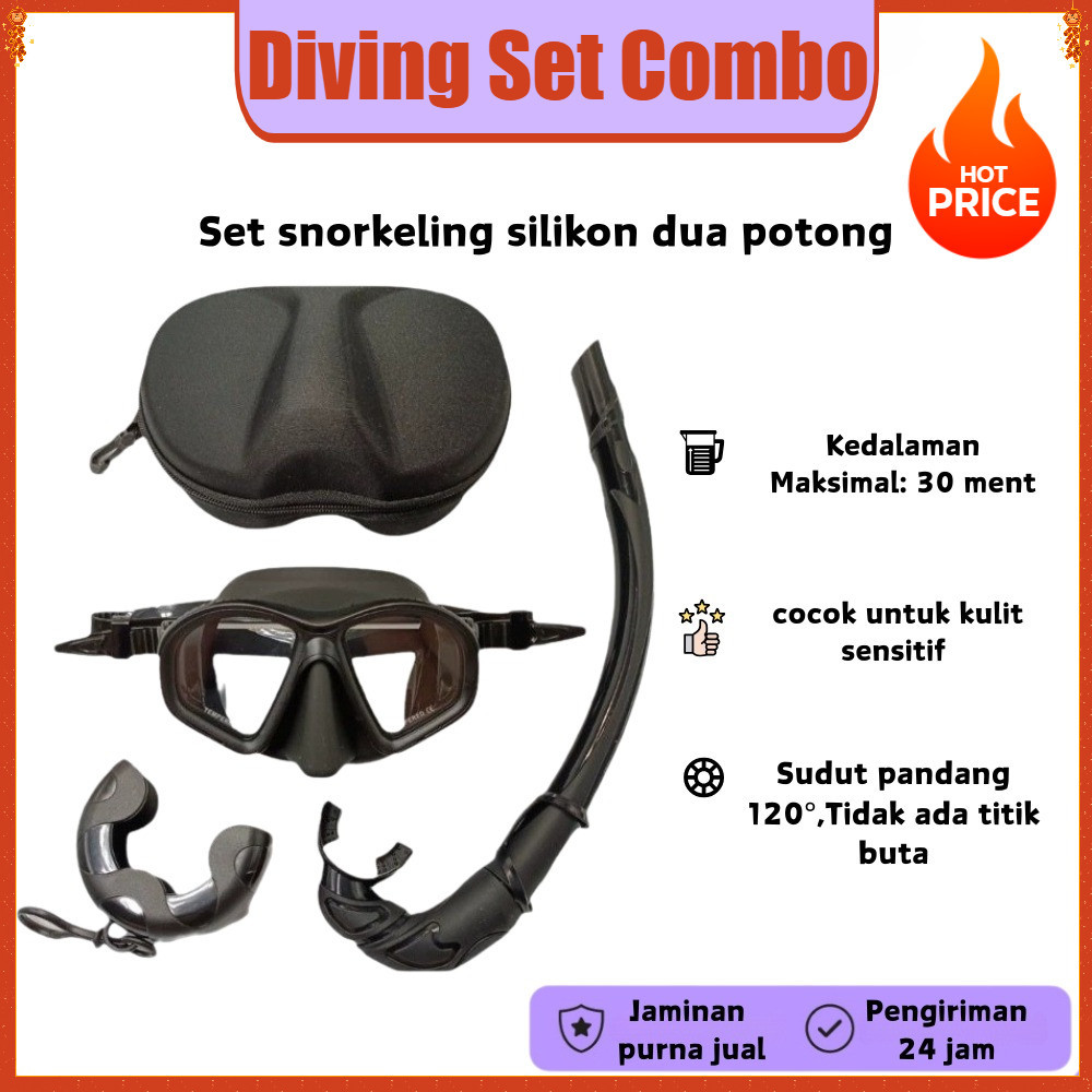 COD Masker Freedive Kacamata Low Volume Mask Panah Ikan Selam Spearfishing Freediving Snorkeling Fre