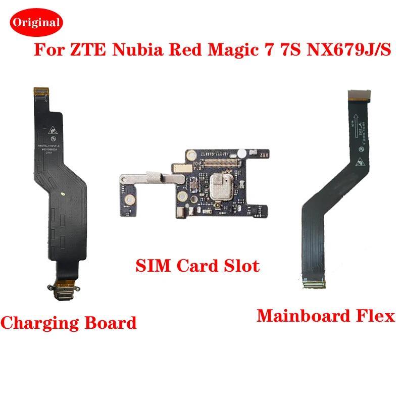 For ZTE Nubia Red Magic 7 7S NX679J/S Original USB arging Dock Port SIM Reader Card Slot Mic Sensor 