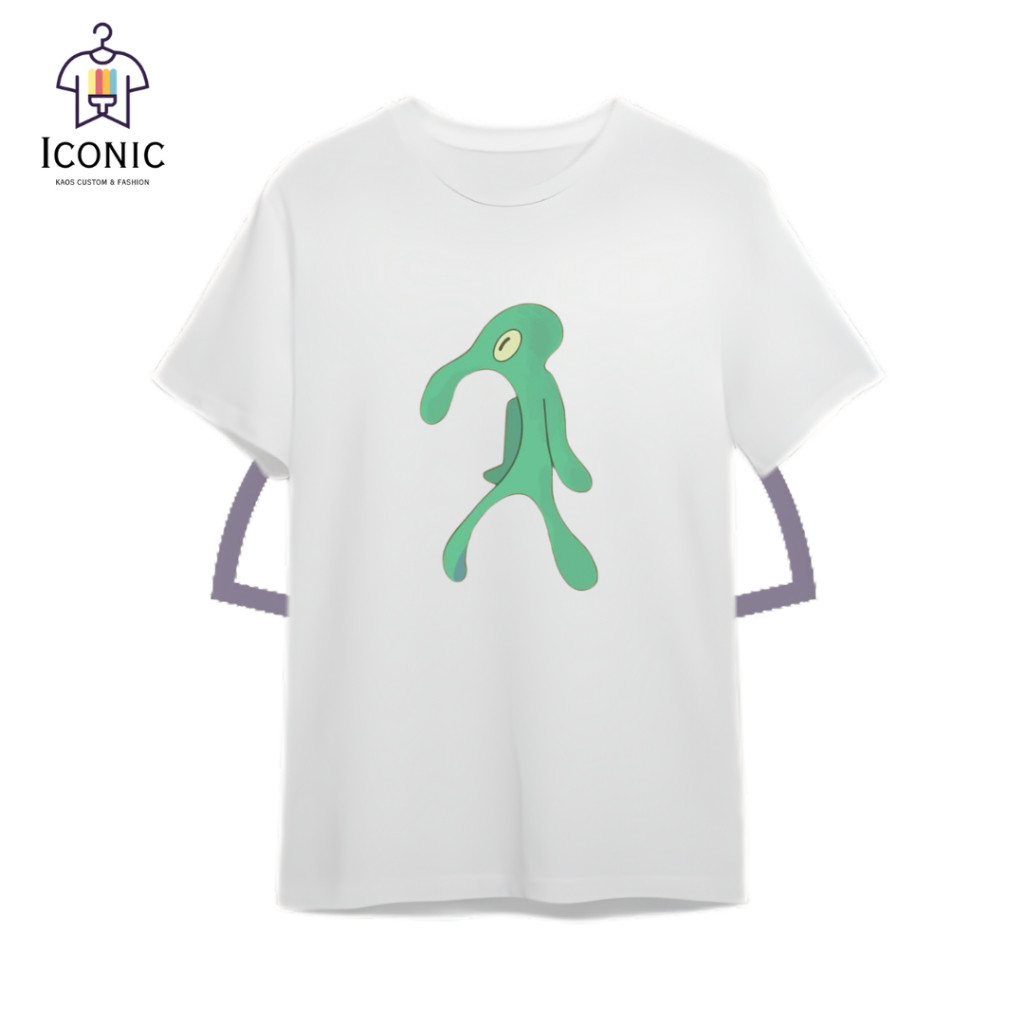 BAJU KAOS SABLON PRIA LUKISAN SQUIDWARD