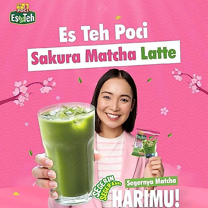 NEW Es Teh Poci Sakura Matcha Latte - Minuman Es Teh Poci Matcha Terbaru dari Jepang