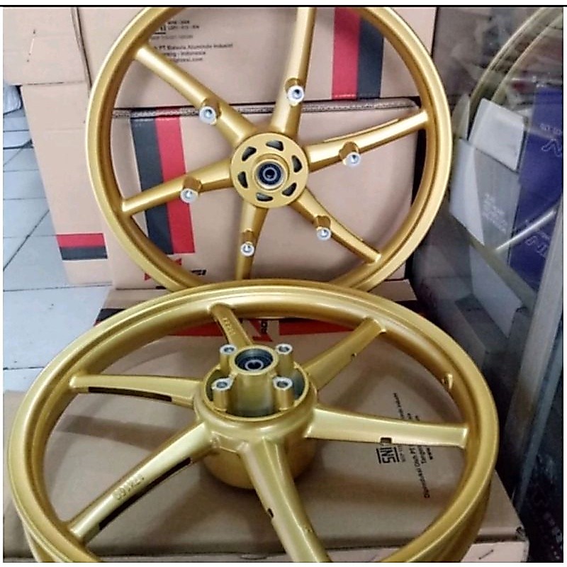velg rossi model rcb sonic 150 & satria fu putih & gold 160 160 17