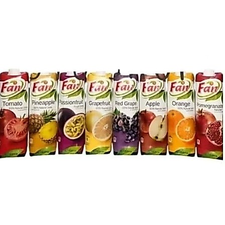 Fan Juice 100% Natural Juice Minuman Jus 1 Liter TOMATO / PINEAPPLE / PASSIONFRUIT /GRAPEFRUIT / RED
