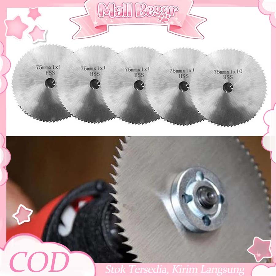 Cutting Wheel Mata Gerinda Mini 3 Inch 75x1.0x10mm Untuk Potong Kayu Besi Kaca Keramik