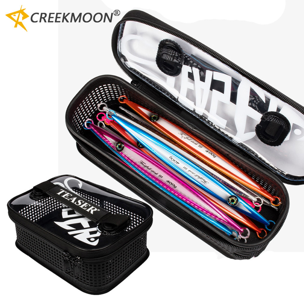 Portable Anti-corrosion Fishing Metal Casting Jig Lure Bag Thicken Gear Box for Live Fish Bucket Lin