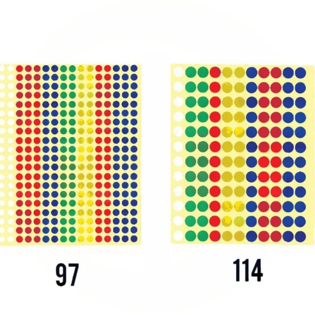 

LABEL COLOR DOT LABELS 97 / Colour Dot Bulat Stiker Sticker