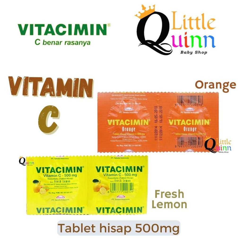 VITACIMIN C Tablet Hisap 1Strip isi 2 - Vitacimin