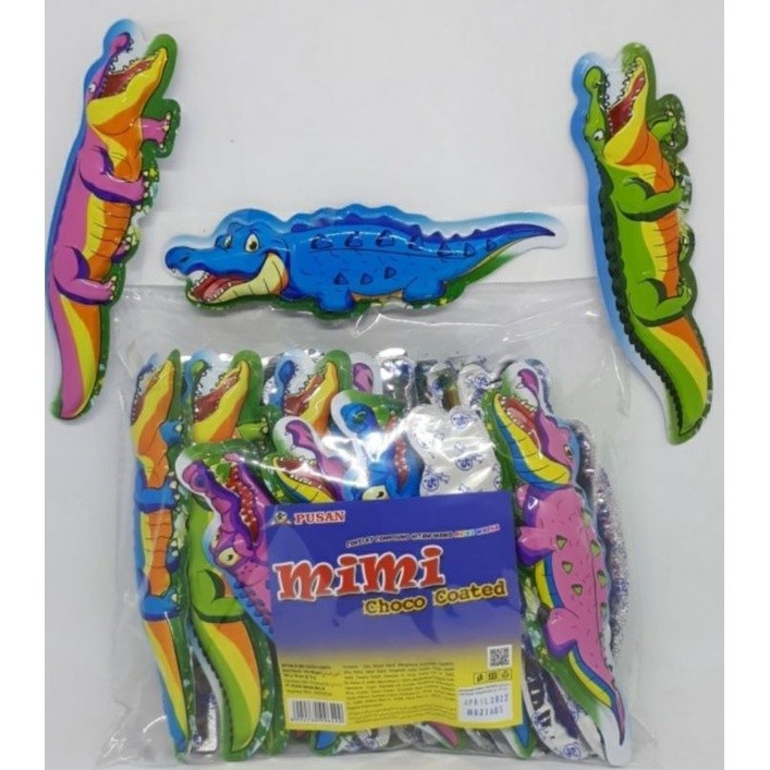 

Coklat / Cokelat Mimi Choco Coated Bentuk Buaya ( isi 20 pcs @10gr )