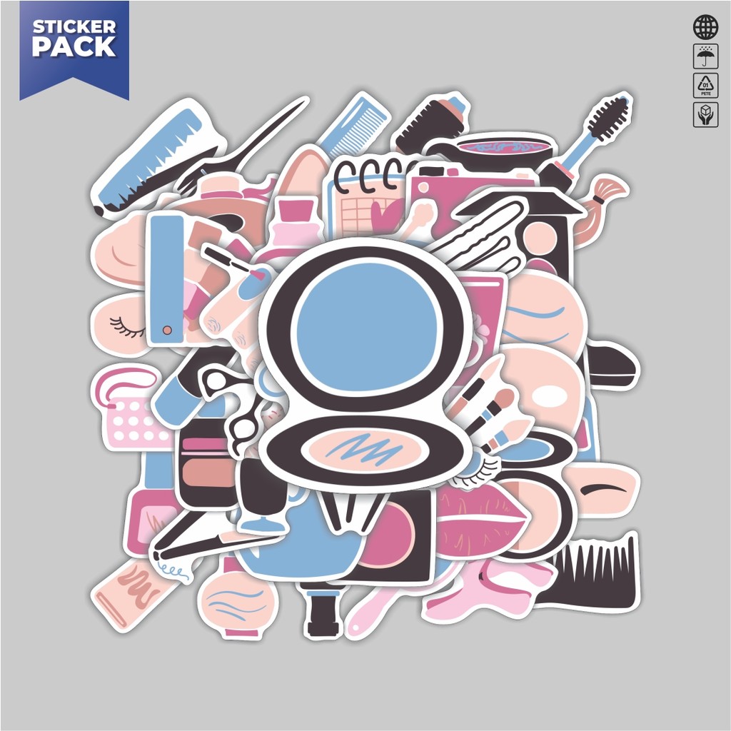 

[100PCS]Stiker Pack Stiker Beauty Servic [Kecantikan] Aesthetic Vinyl Anti Air Dekorasi Sticker Laptop Buku Journal Koper Helm Casing HP Gitar Helm Skateboard