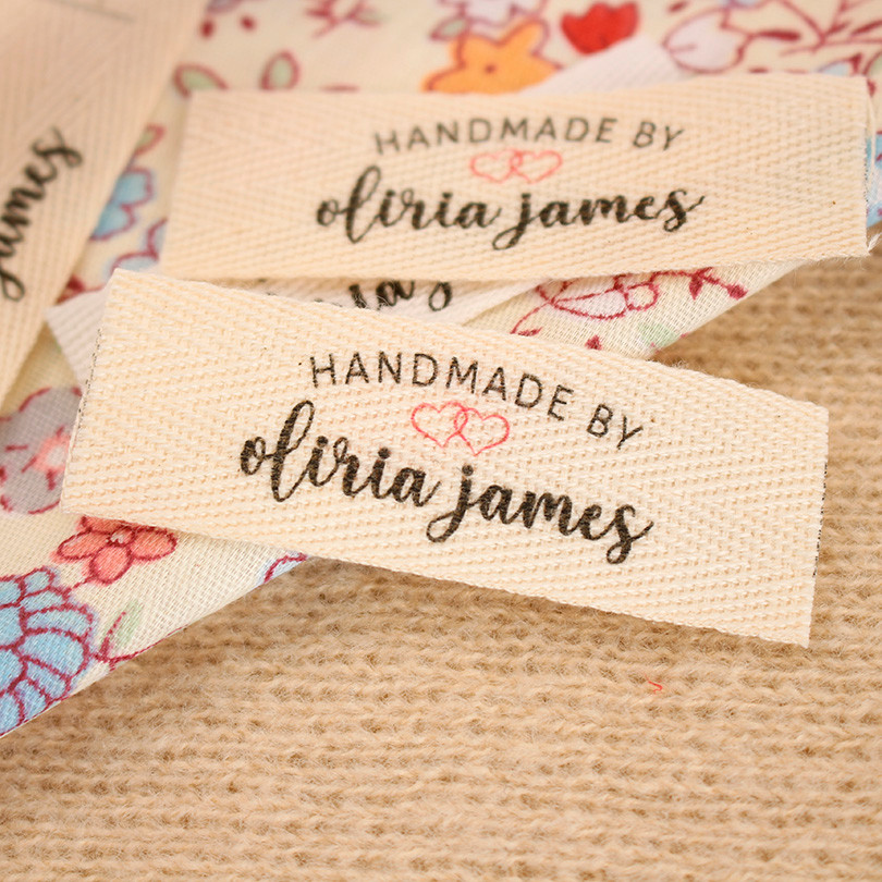

20x60mm Customized Clothing Label,Twill Tags, Personalizada, Tags For Handmade Items, Sewing Accessories(Xw5535)