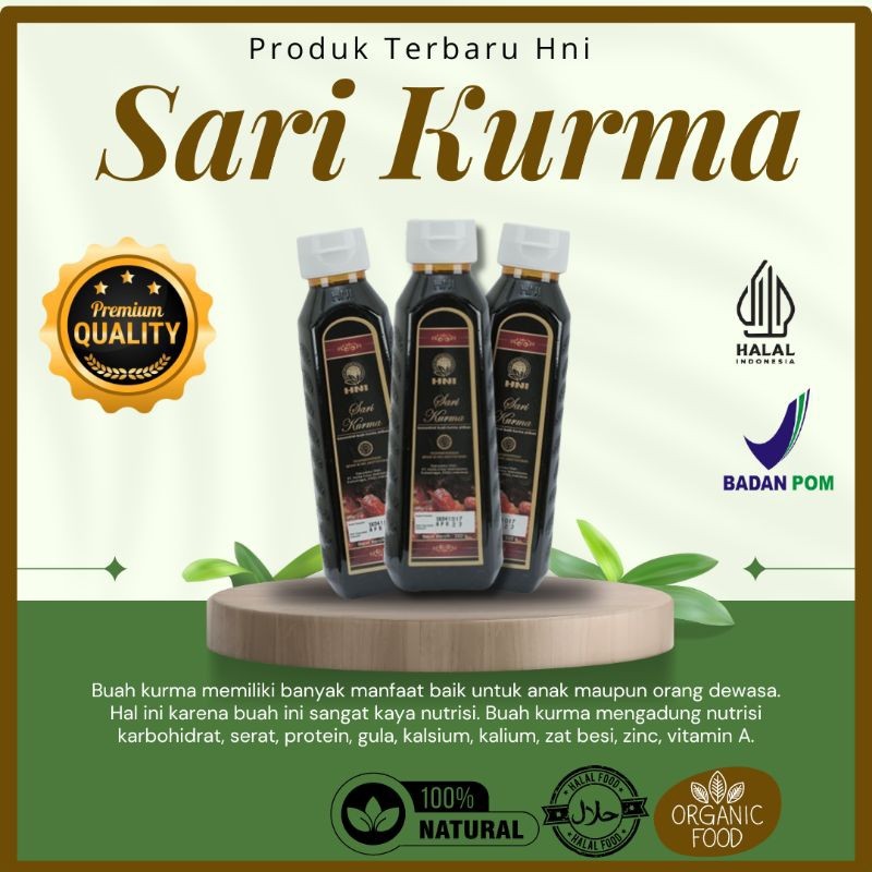 

SARI KURMA HNI HPAI ASLI 100% BPOM untuk Memelihara kesehatan tubuh