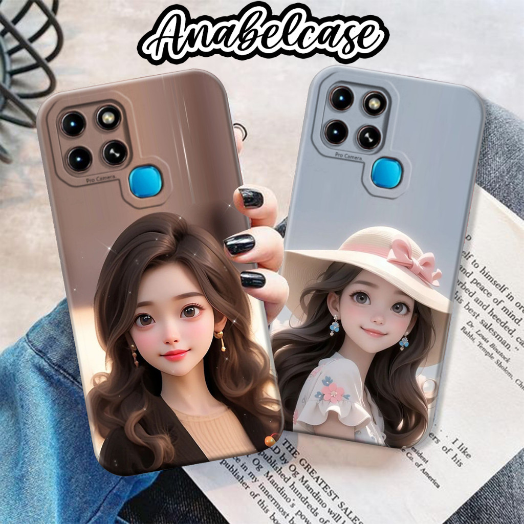 CASE INFINIX SMART 6/SMART 6 NFC/ SMART 6 PLUS/SMART 5 MOTIF BARBIE MODERN CANTIK KEKINIAN - Case In