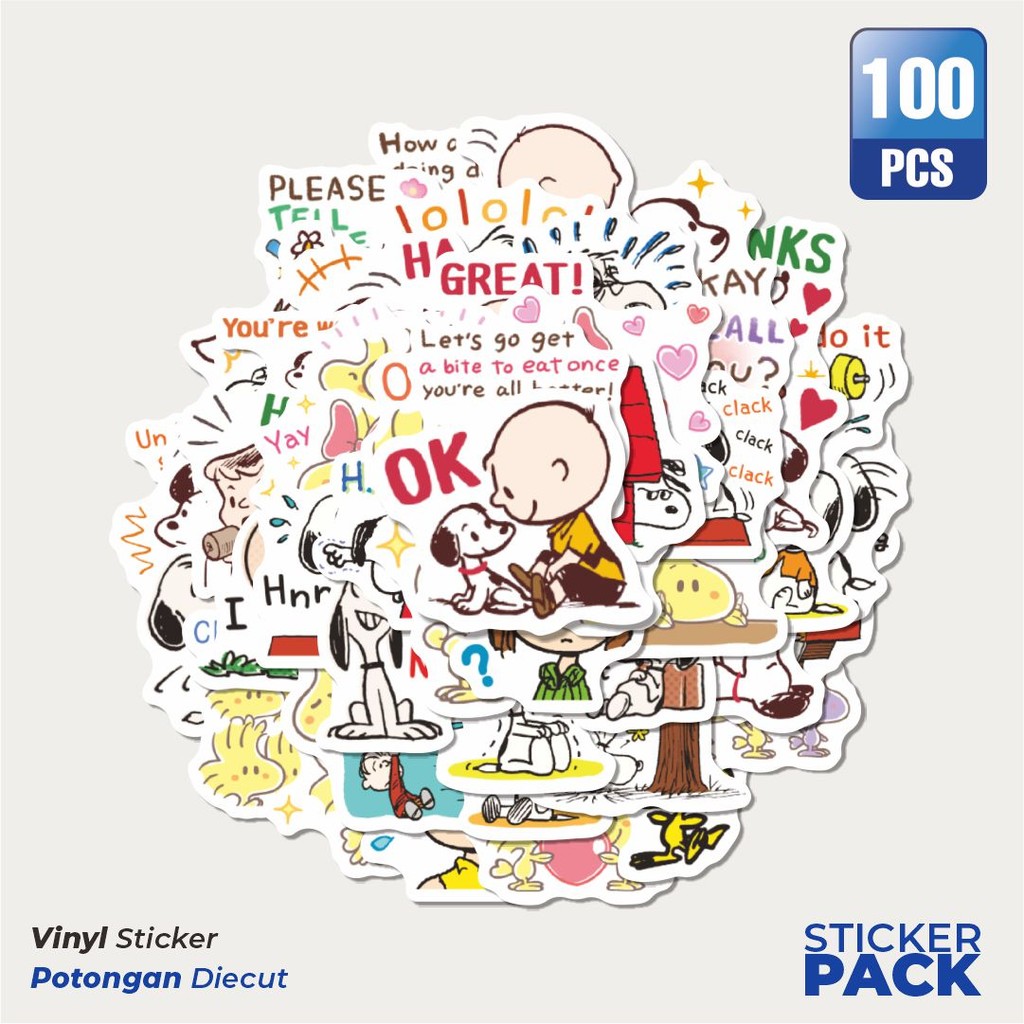 

Terbaru! 50 pcs Stiker Kartun Snoopy V20 Dekorasi Lucu Kreatif untuk Notebook, Skateboard, HP