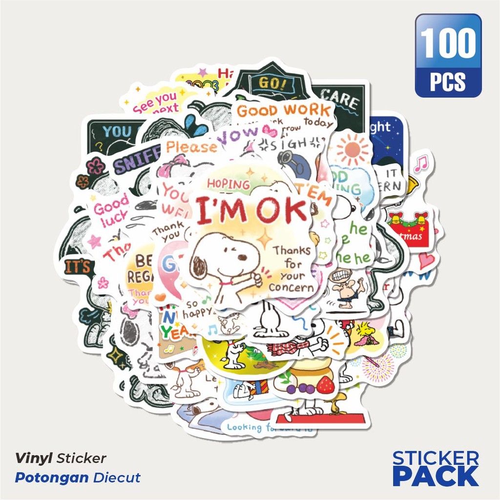

Terbaru! 50 pcs Stiker Kartun Snoopy V7 Dekorasi Lucu Kreatif untuk Notebook, Skateboard, HP