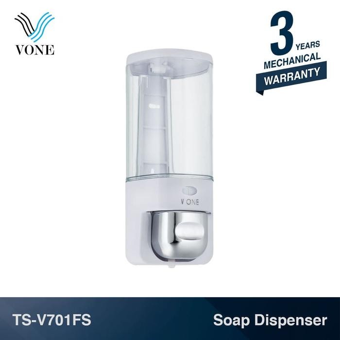

VONE Tempat Sabun Cair Soap Dispenser Gantung Wall Tembok White Chrome - SD-V700W