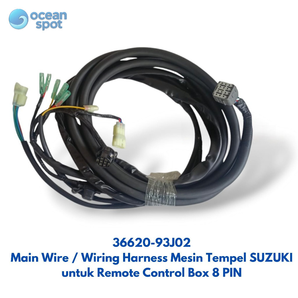 36620-93J02 Main Wire / Wiring Harness Mesin Tempel SUZUKI untuk Remote Control Box 8 PIN Perahuku