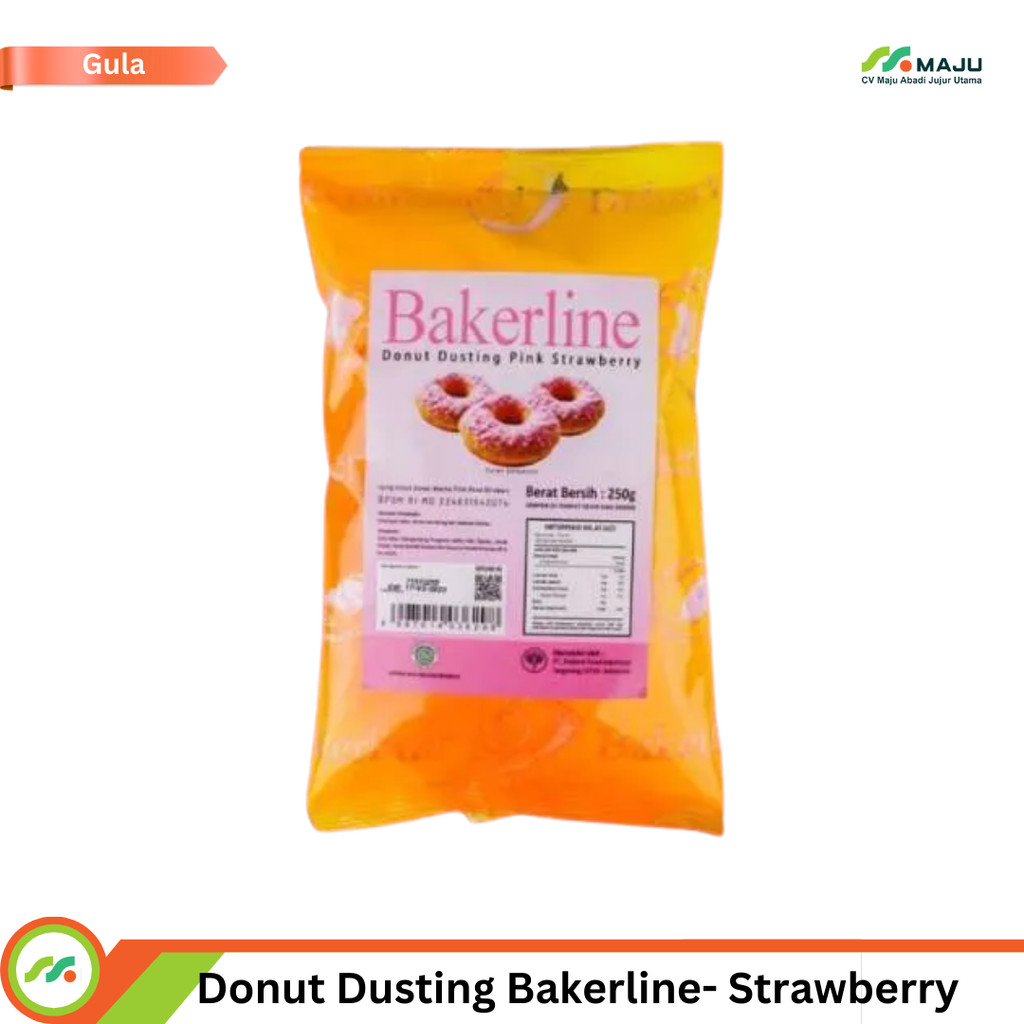 

Bakerline Donut Dusting Strawberry 250 gr PER PCS – Taburan Manis Praktis Donat Gula halus