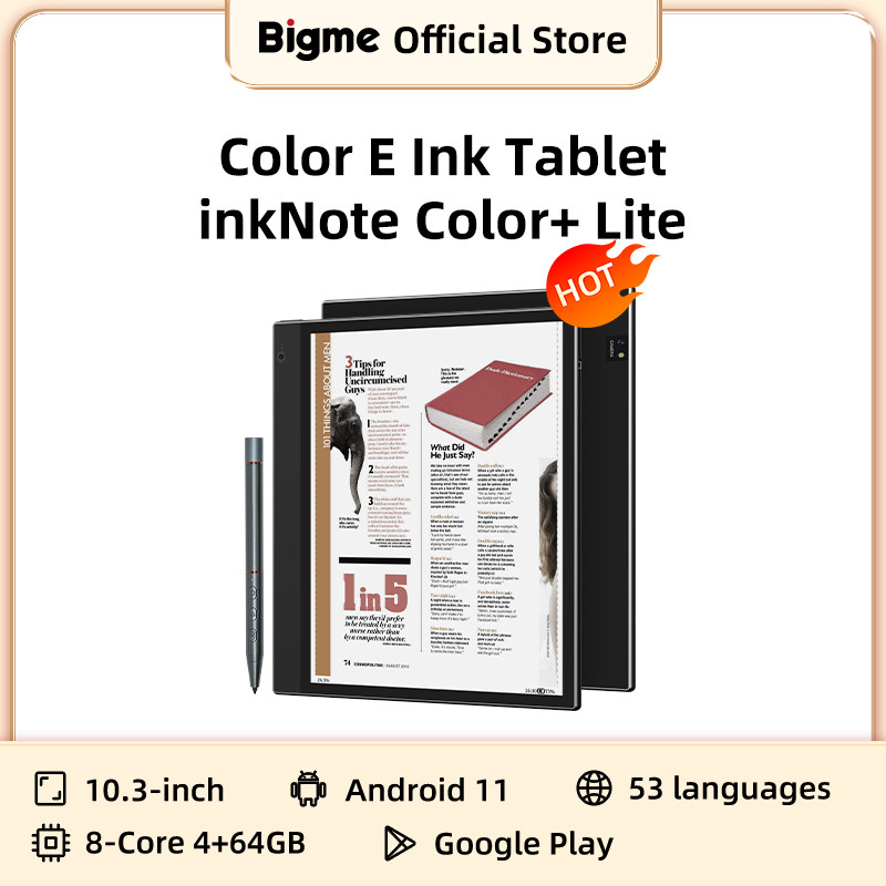 BIGME inkNote Color+ Lite 10.3-inch e Ink E-book Reader electronic e-ink ebook paper tablet eink boo
