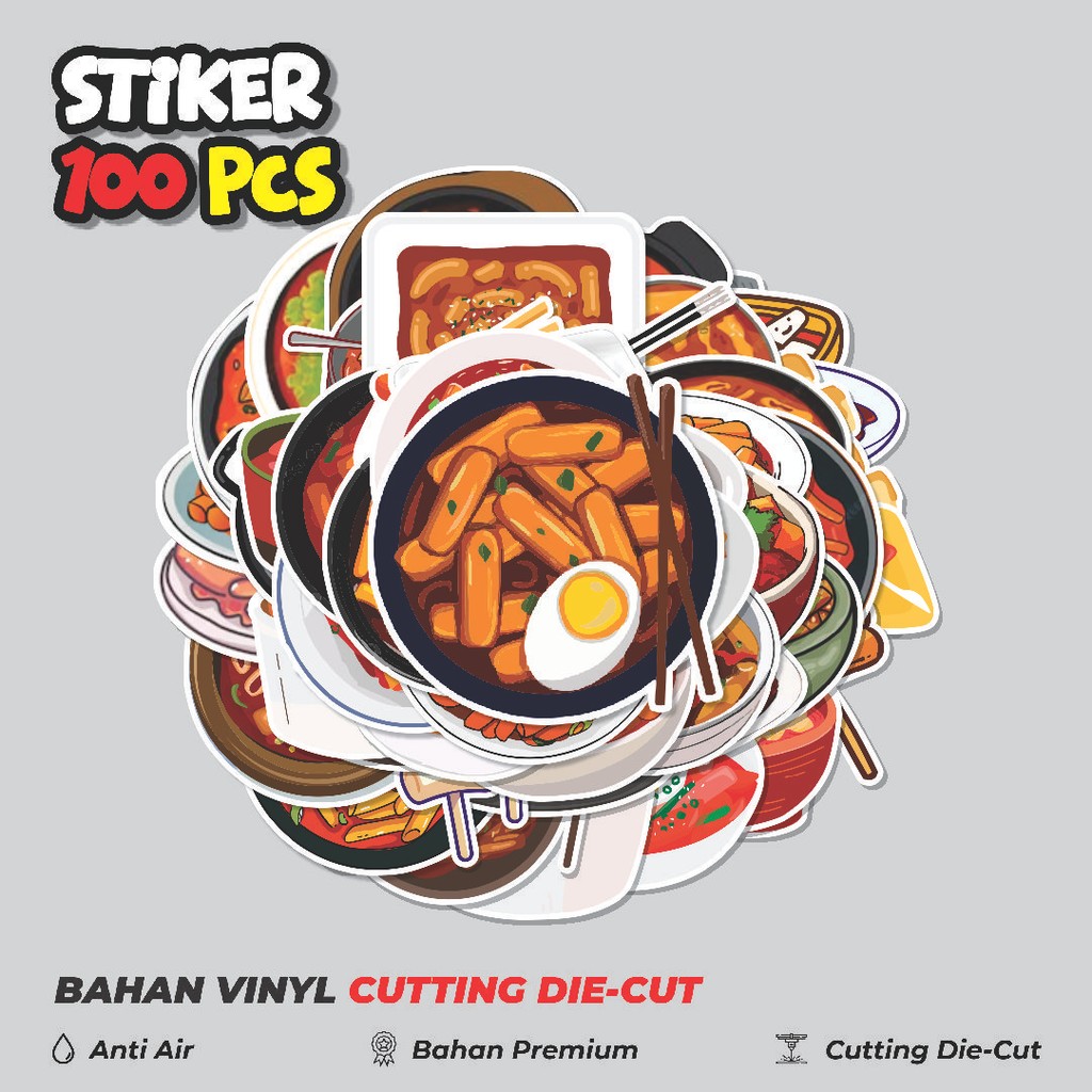 

Terbaru! 50 pcs Stiker Kartun Tteobokki Dekorasi Lucu Kreatif untuk Notebook, Skateboard, HP
