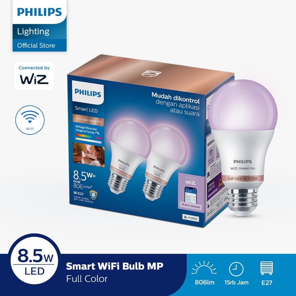 Philips Lampu Smart LED Multipack 8,5W - RGB