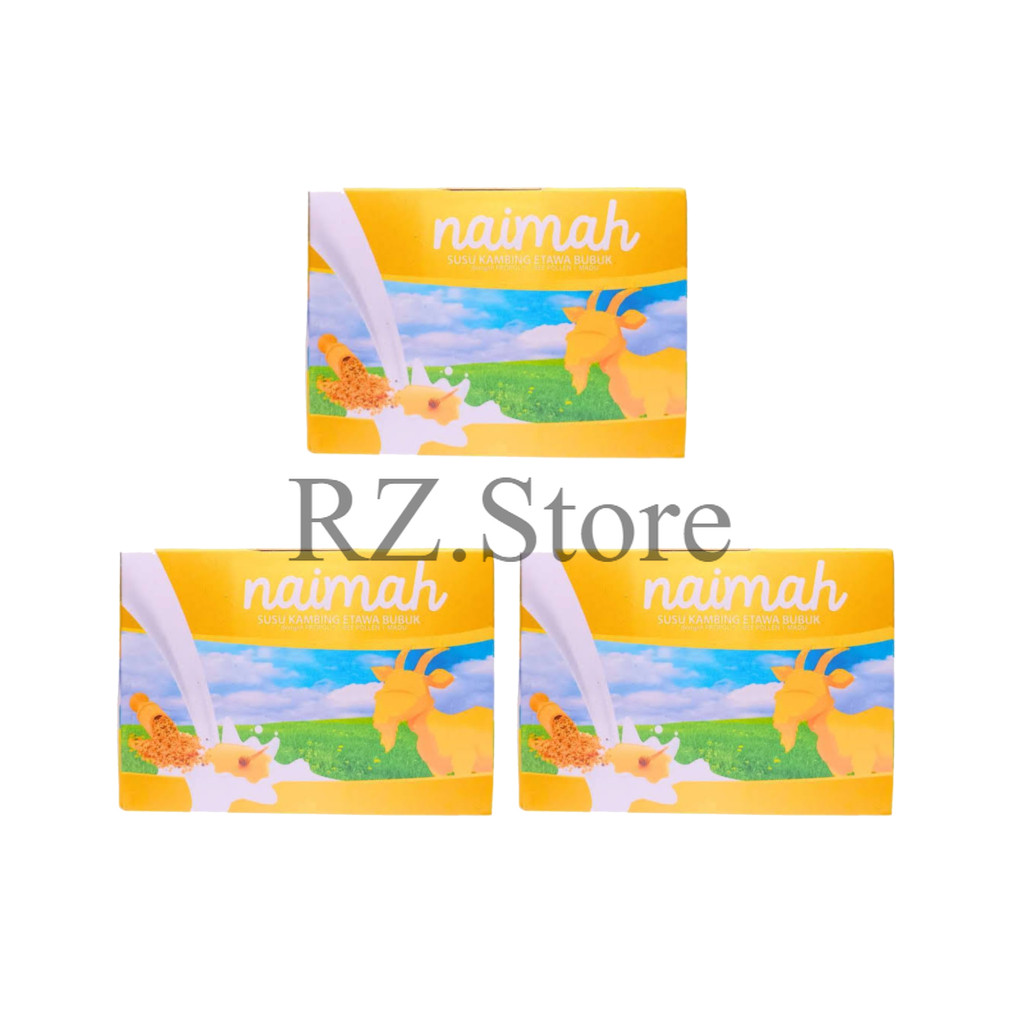 

3 BOX Susu Kambing Etawa Naima Naimah 200g – Bubuk Herbal Propolis & Bee Pollen BPOM