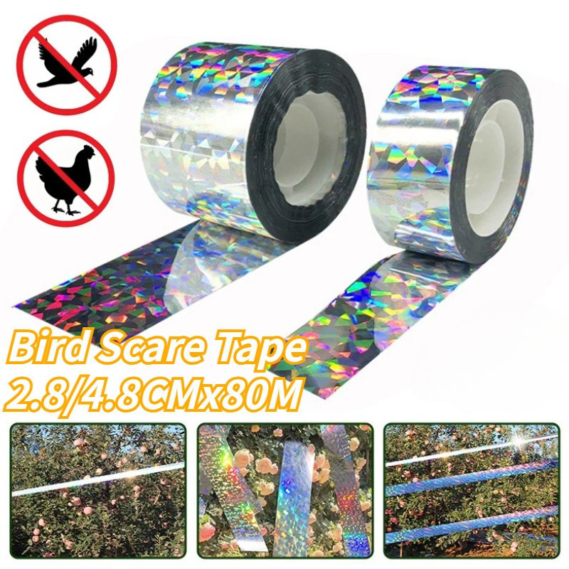 80m Pita Pengusir Burung Pengusir Burung Tali Silver Pengusir Burung Pita Perak Pengusir Burung